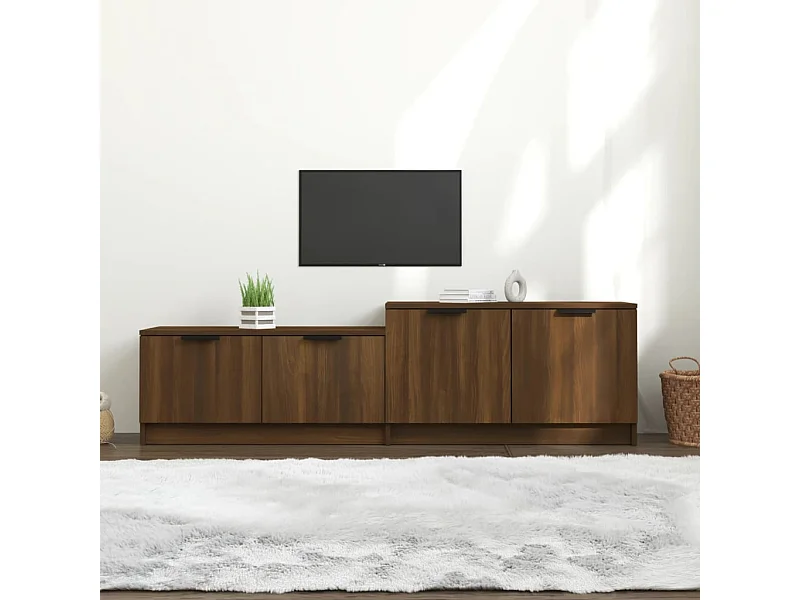 Meuble TV Chêne marron 158,5x36x45 cm Bois d'ingénierie