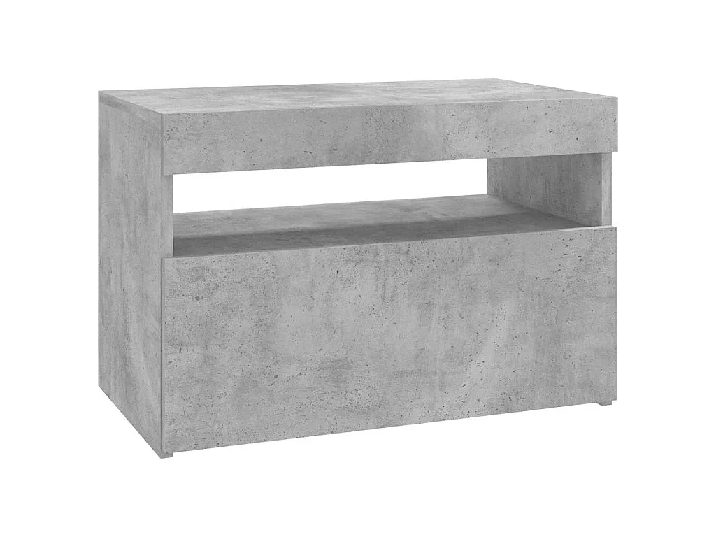 TV-Schrank mit LED-Leuchten Betongrau 60x35x40 cm