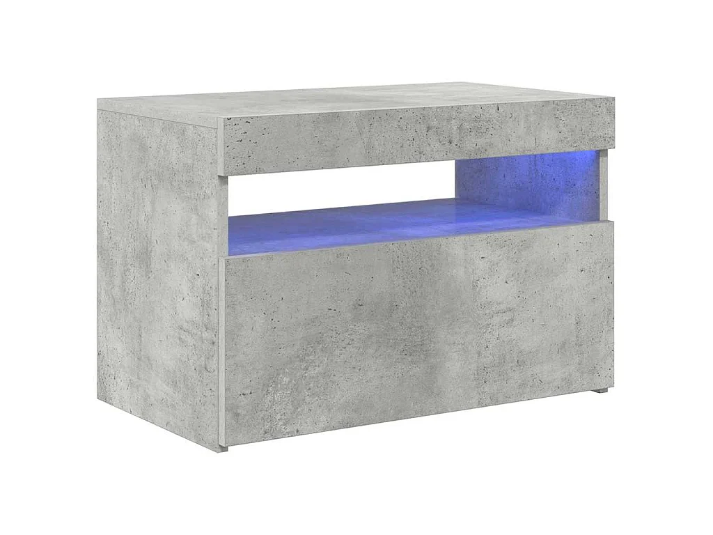 TV-Schrank mit LED-Leuchten Betongrau 60x35x40 cm