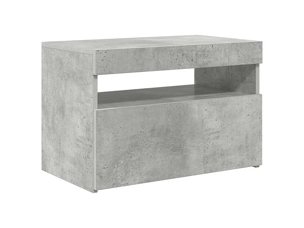 TV-Schrank mit LED-Leuchten Betongrau 60x35x40 cm