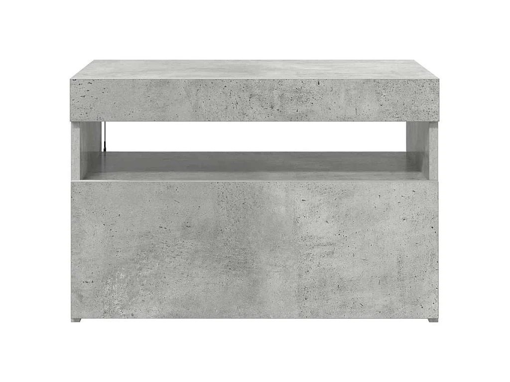 TV-Schrank mit LED-Leuchten Betongrau 60x35x40 cm