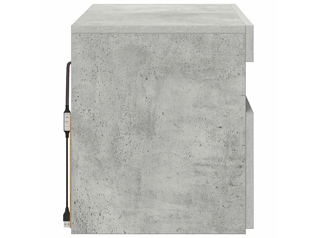 TV-Schrank mit LED-Leuchten Betongrau 60x35x40 cm