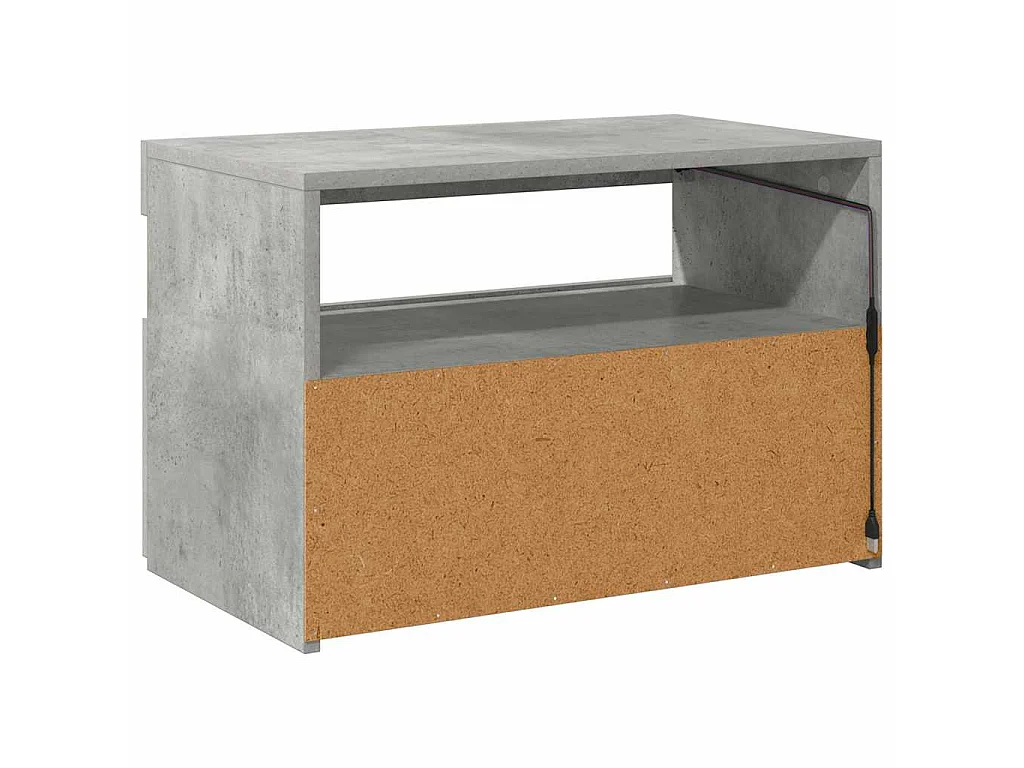 TV-Schrank mit LED-Leuchten Betongrau 60x35x40 cm