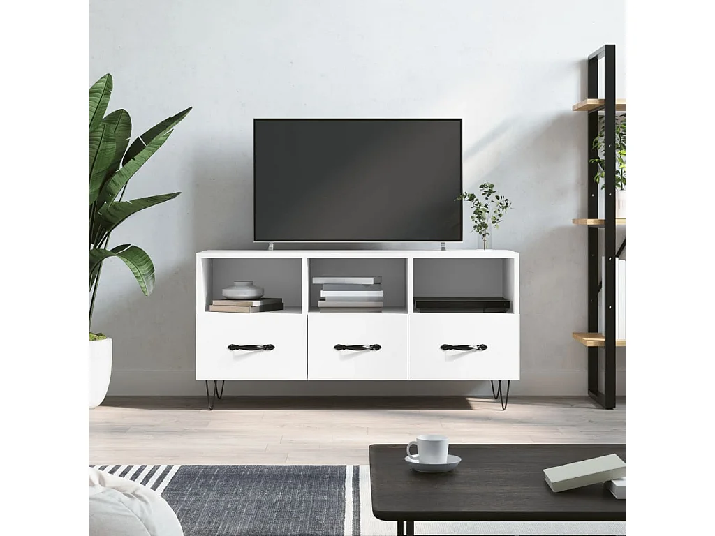 Móvel de TV 102x36x50 cm derivados de madeira branco