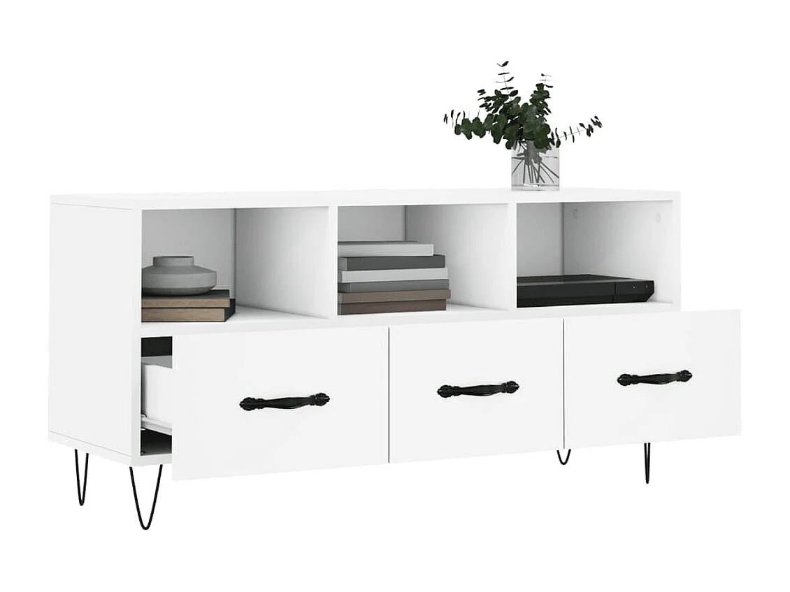 Móvel de TV 102x36x50 cm derivados de madeira branco