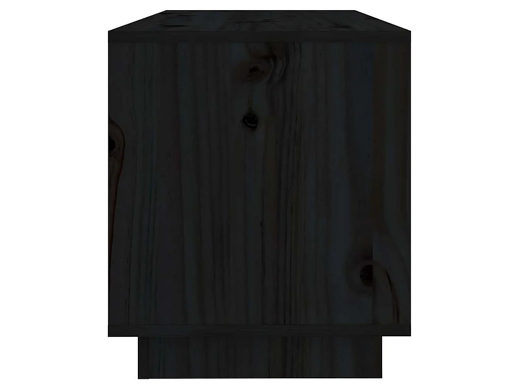 Meuble TV Noir 74x34x40 cm Bois de pin massif