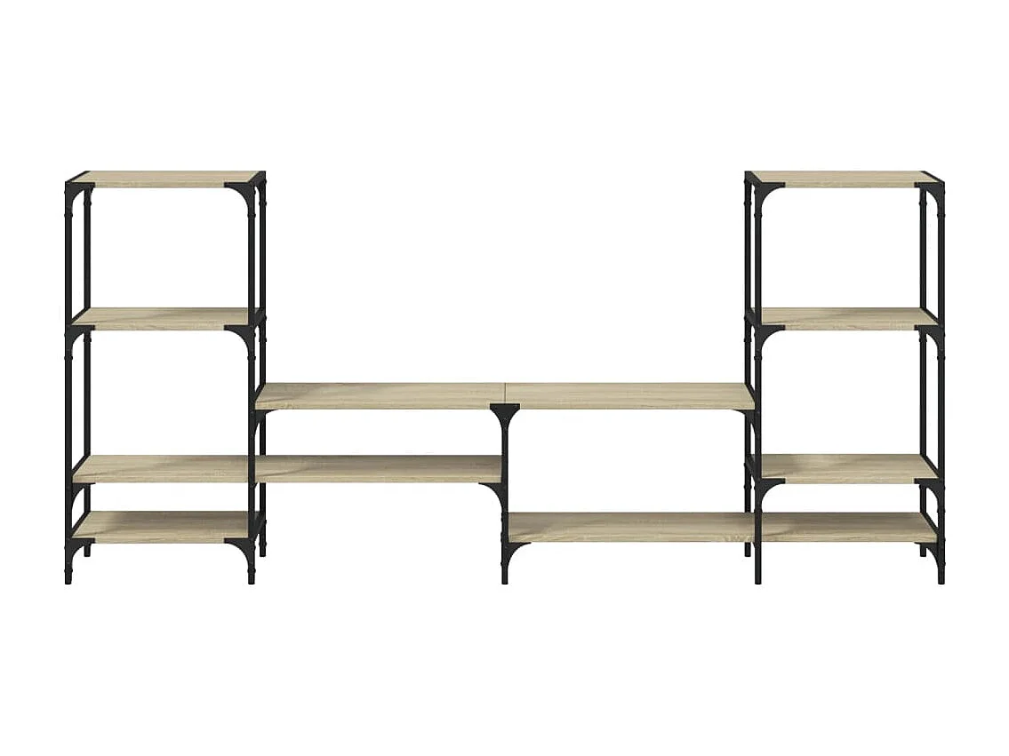 Meuble TV chêne sonoma 206,5x28,5x95 cm bois d'ingénierie