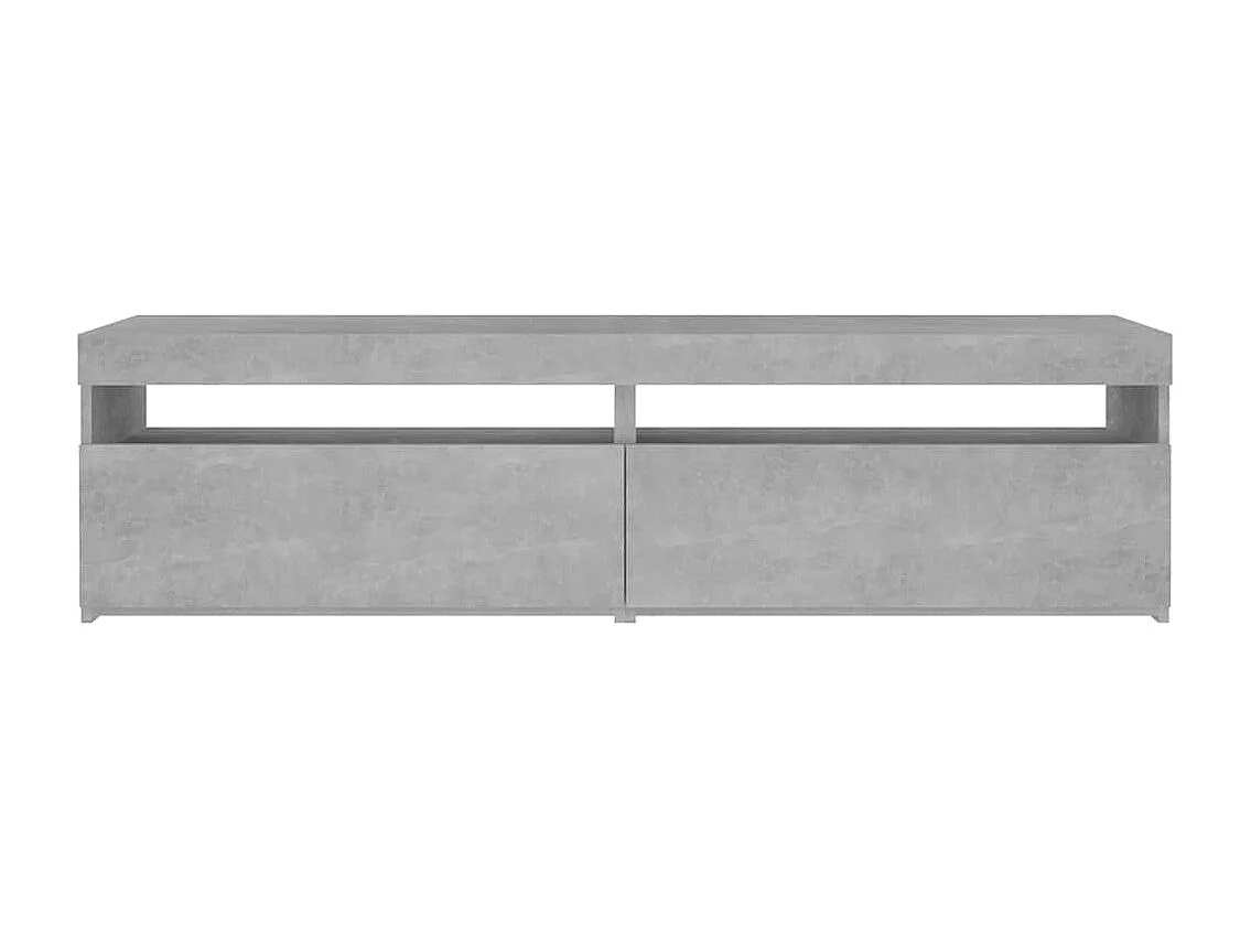 Meubles TV 2 pcs avec lumières LED Gris béton 75x35x40 cm