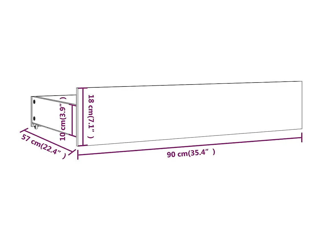 Tiroirs de lit 4 pcs Bois de pin massif