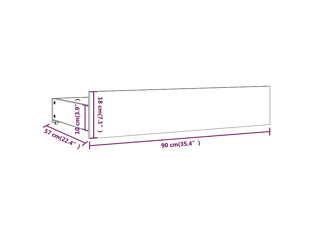 Tiroirs de lit 4 pcs Bois de pin massif