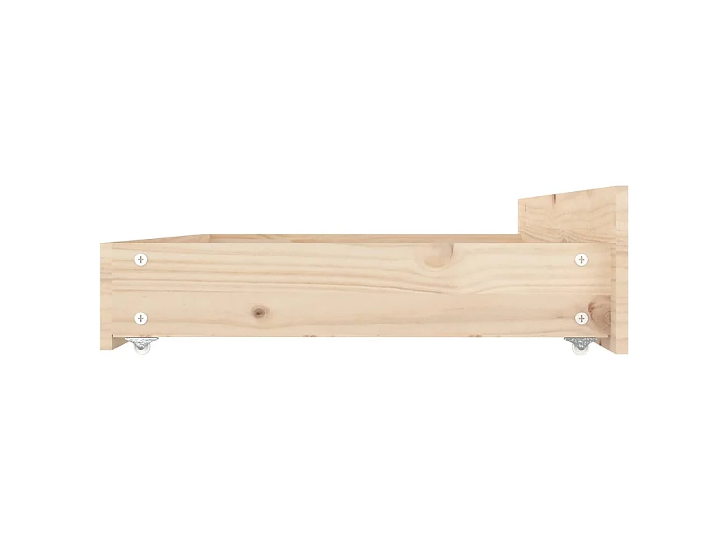 Tiroirs de lit 4 pcs Bois de pin massif