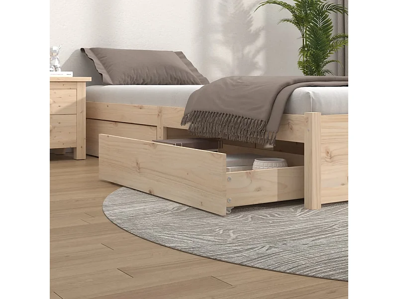 Tiroirs de lit 4 pcs Bois de pin massif