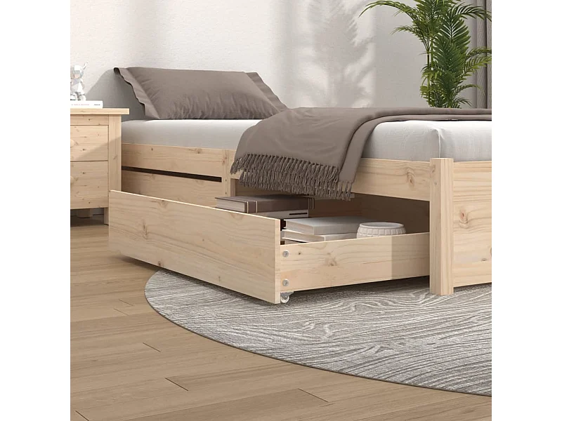 Bettschubladen 2 Stk. Massivholz Kiefer