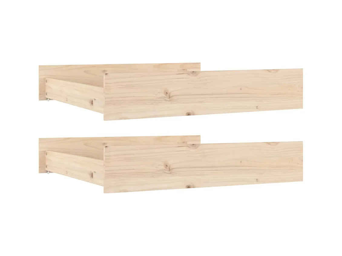Bettschubladen 2 Stk. Massivholz Kiefer