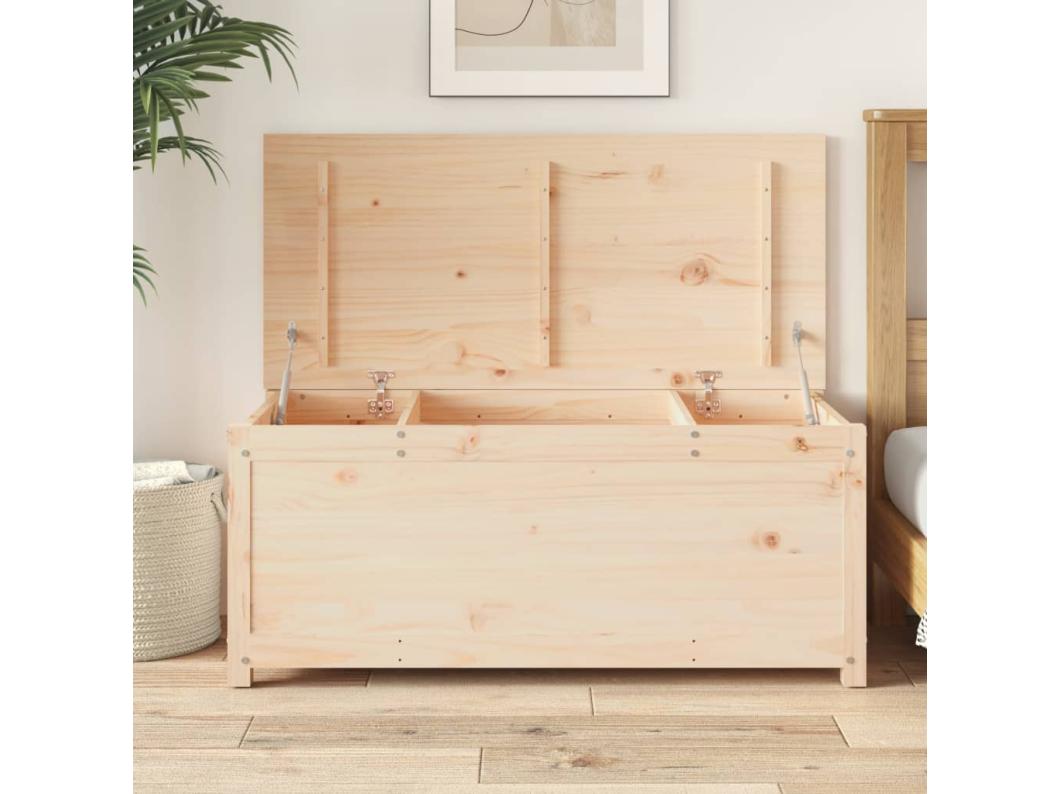 Opbergbox 110x50x45,5 cm massief grenenhout