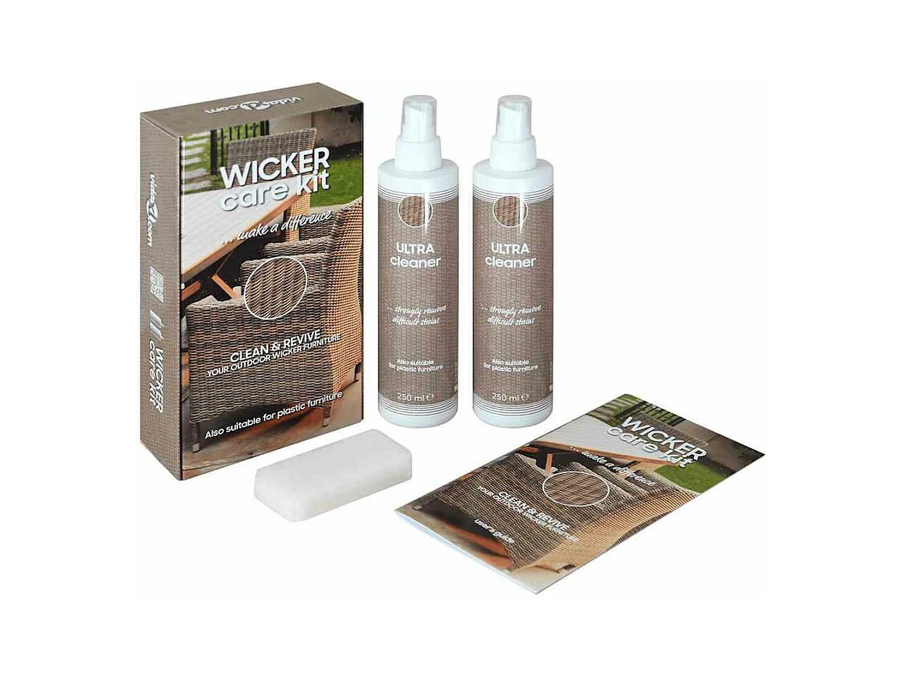 Kit de cuidado para muebles de jardín de ratán y textilene