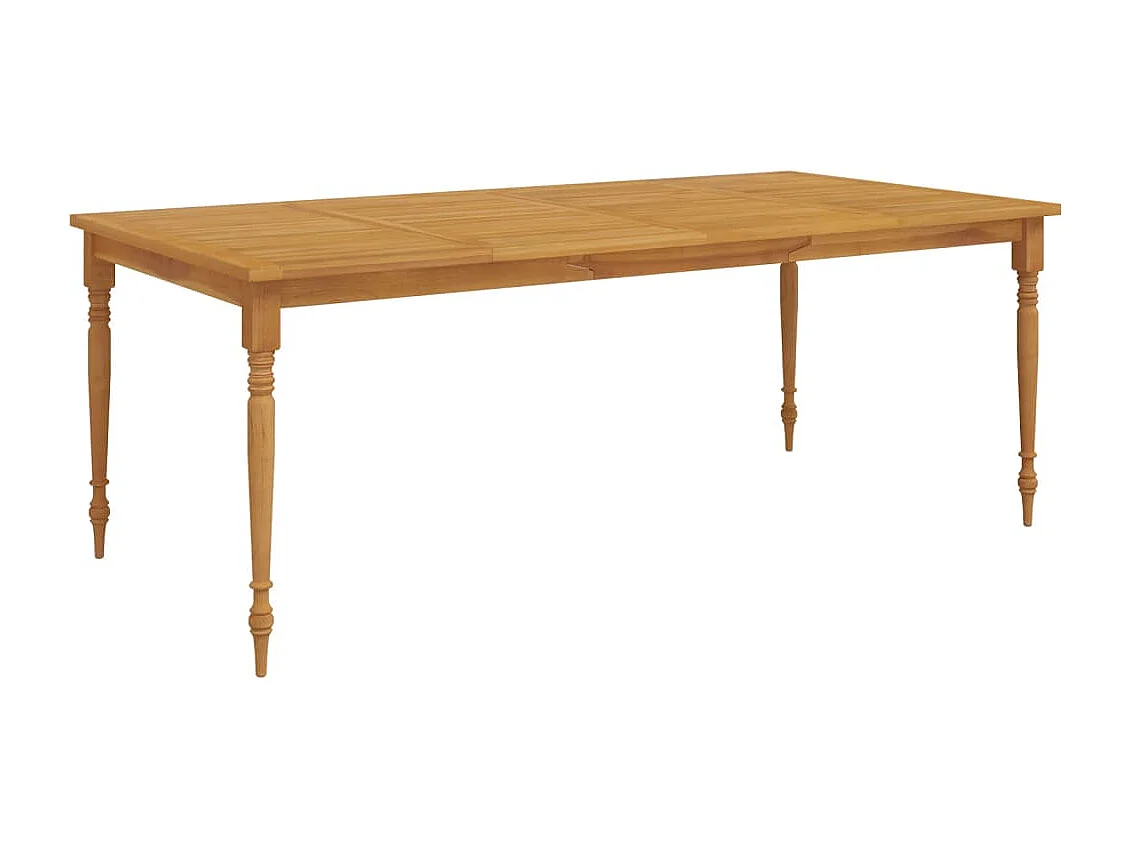 Batavia-Tisch 200x100x75 cm Massivholz Teak