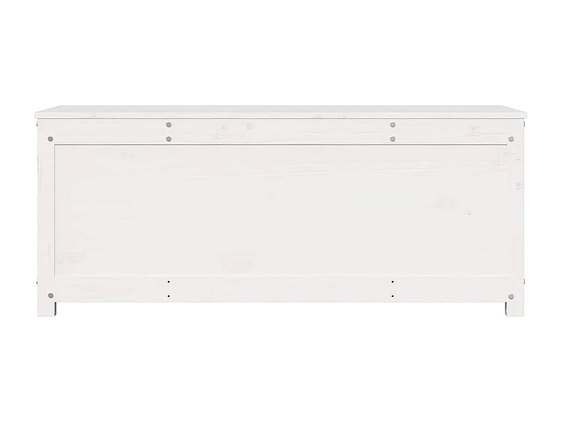 Truhe Weiß 110x50x45,5 cm Massivholz Kiefer