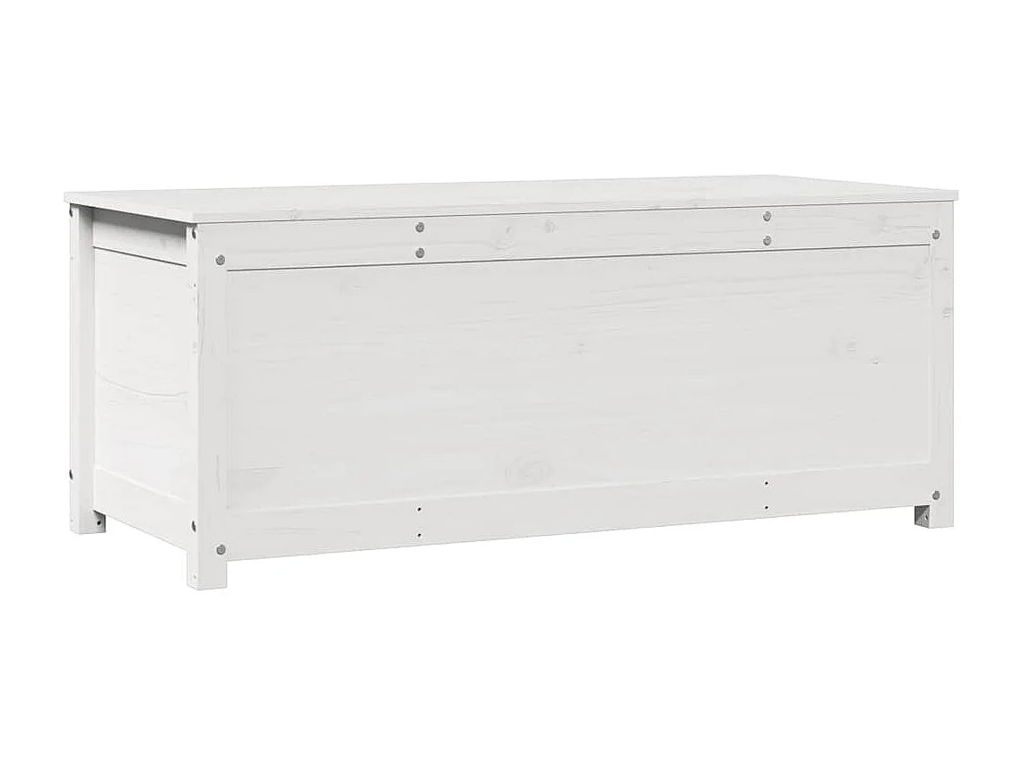 Truhe Weiß 110x50x45,5 cm Massivholz Kiefer