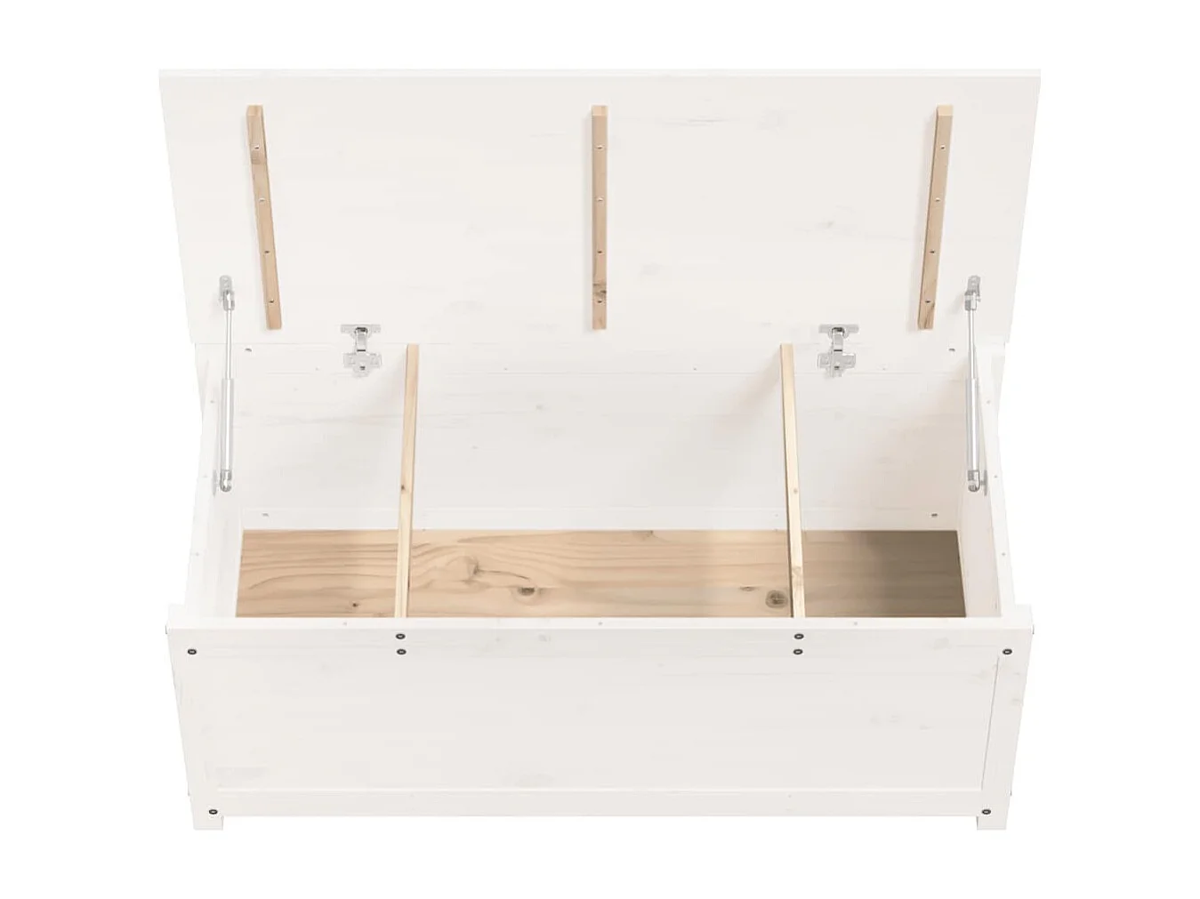 Truhe Weiß 110x50x45,5 cm Massivholz Kiefer