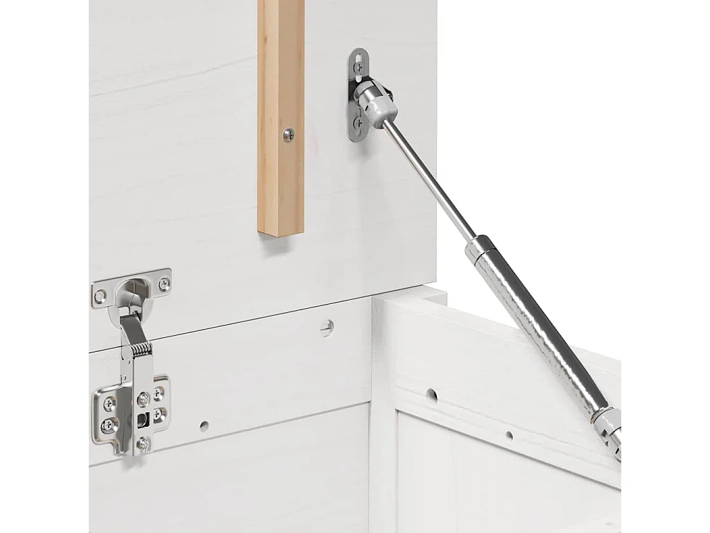 Truhe Weiß 110x50x45,5 cm Massivholz Kiefer