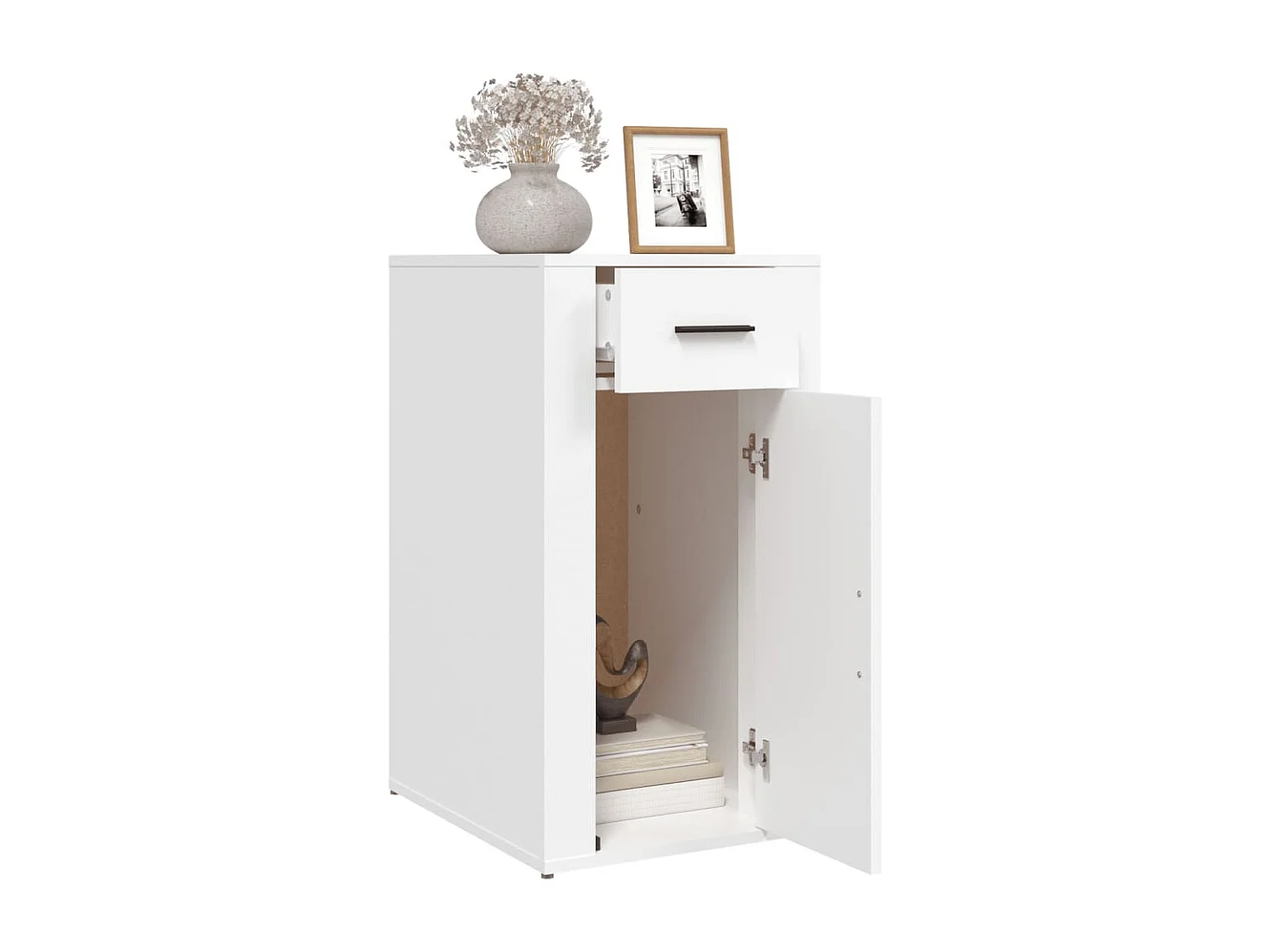 Armadietto da Scrivania Bianco 40x49x75 cm in Legno Multistrato