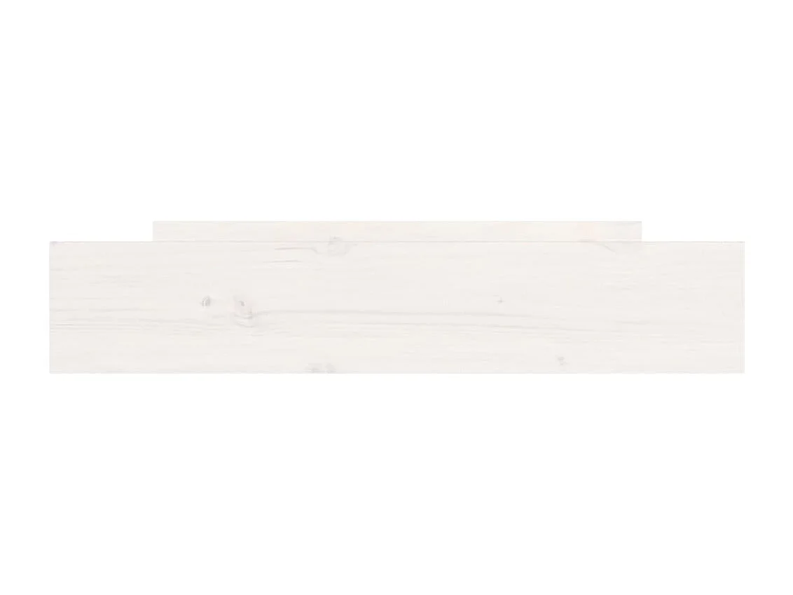 Tiroirs de lit 2 pcs blanc Bois de pin massif