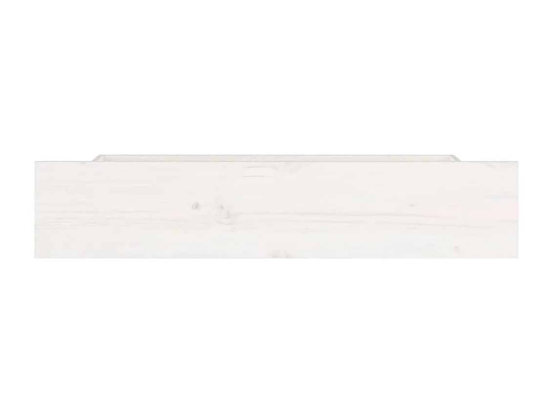 Tiroirs de lit 4 pcs Blanc Bois de pin massif
