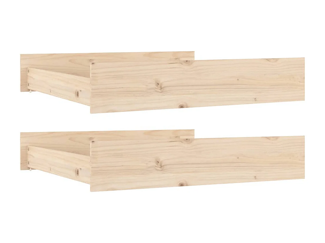 Bedlades 2 st massief grenenhout