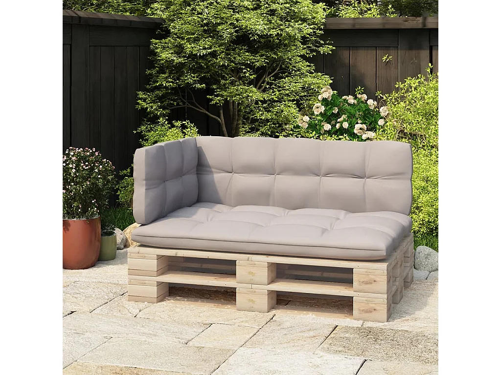 Dossier pour canapé palette Noir 110 cm Fer