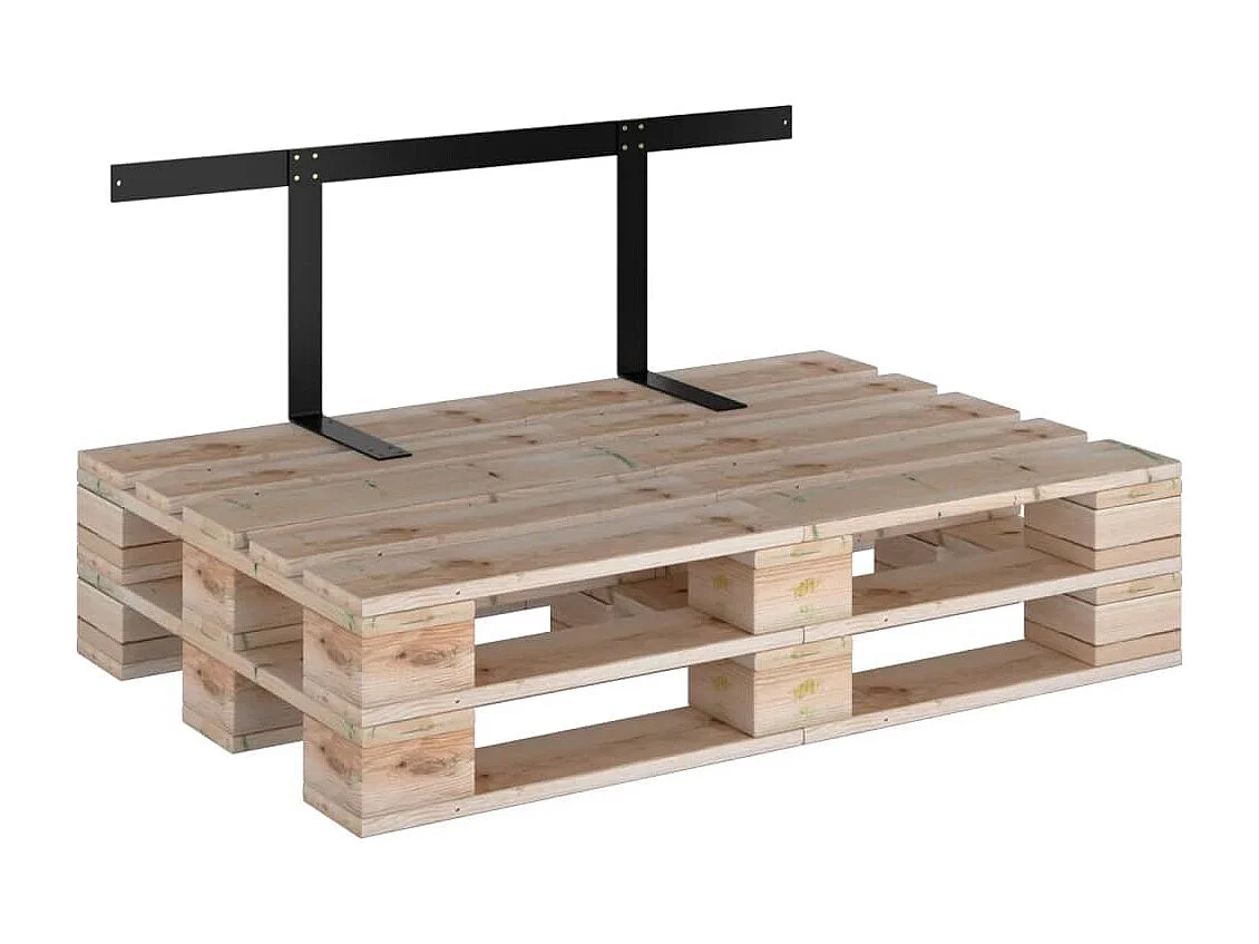 Dossier pour canapé palette Noir 110 cm Fer