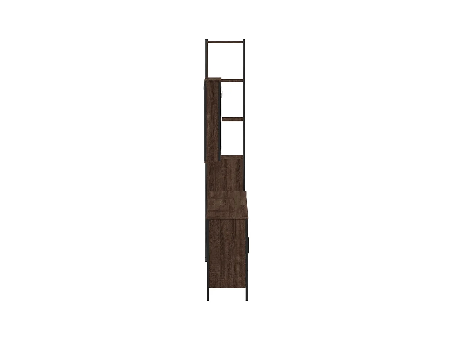 Set de muebles baño 4 pzas madera contrachapada roble marrón