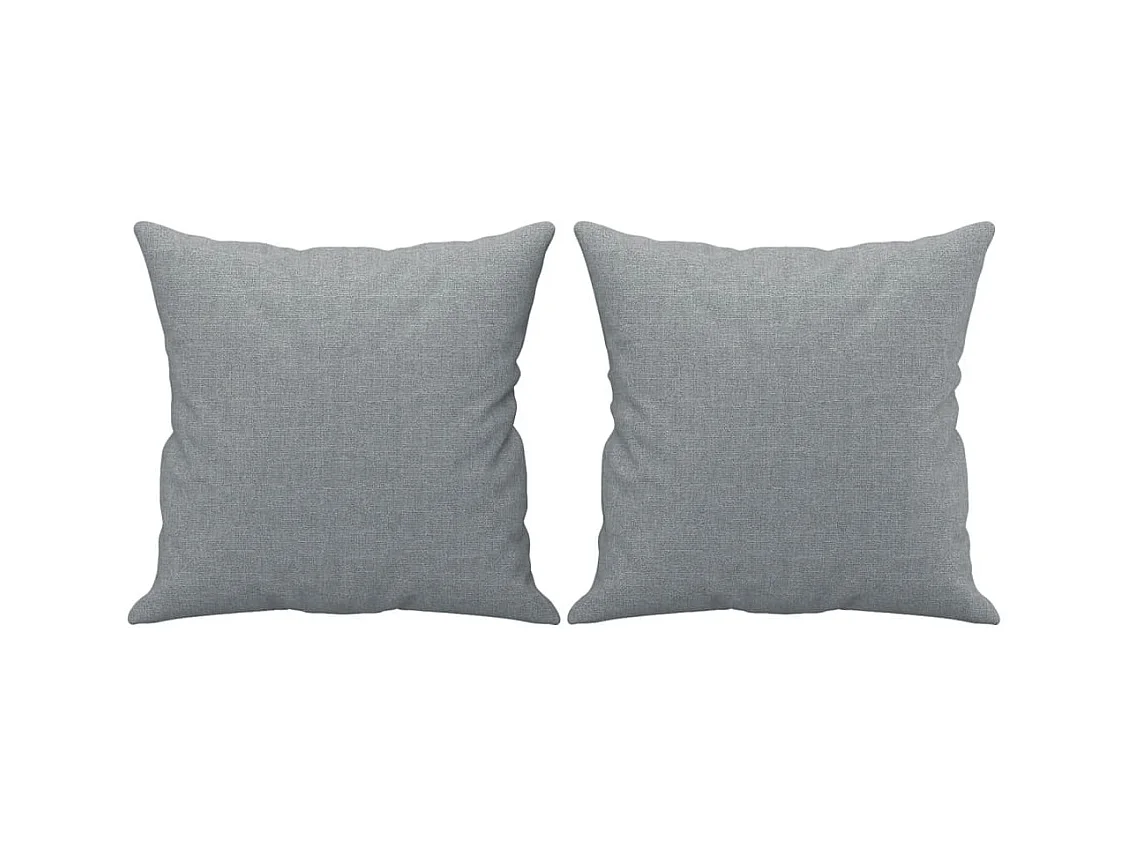 Ensemble de canapés 3 pcs coussins gris clair tissu
