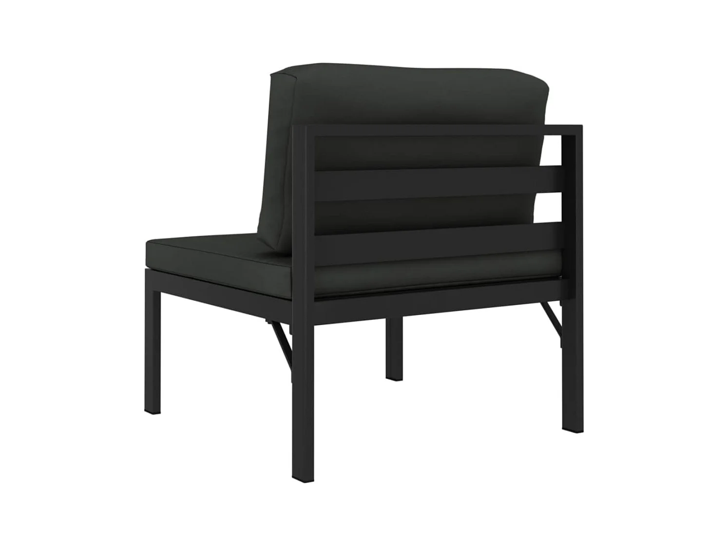 Set Divani da Giardino 3 pz con Cuscini in Alluminio Antracite