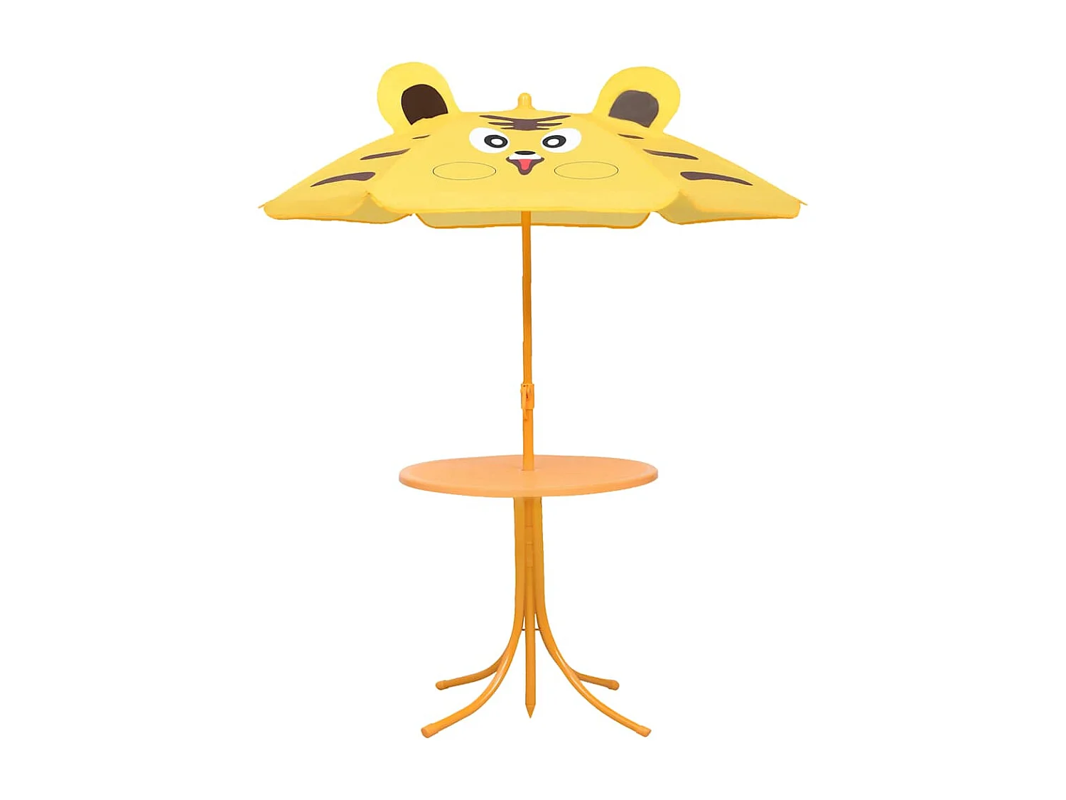 Ensemble de bistro avec parasol pour enfants 3 pcs Jaune