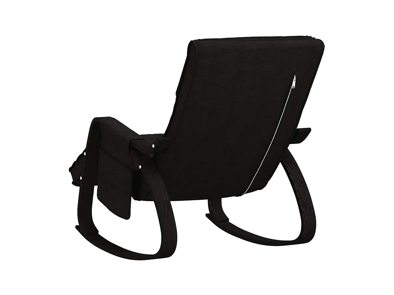 Chaise à bascule Noir Tissu