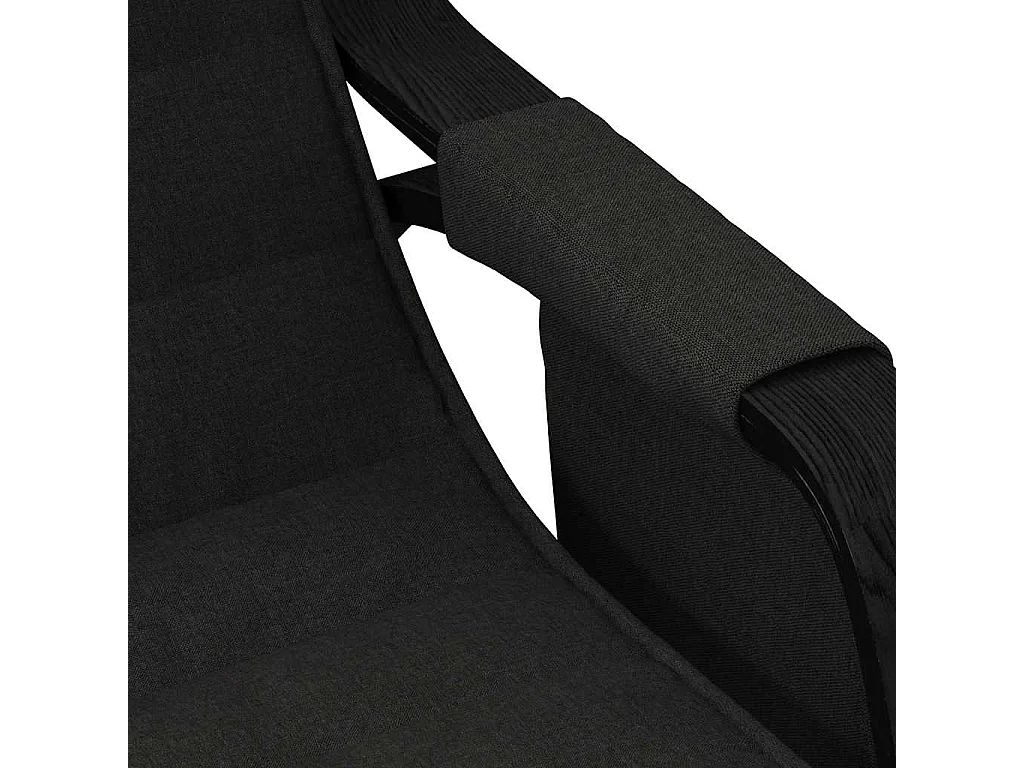 Chaise à bascule Noir Tissu