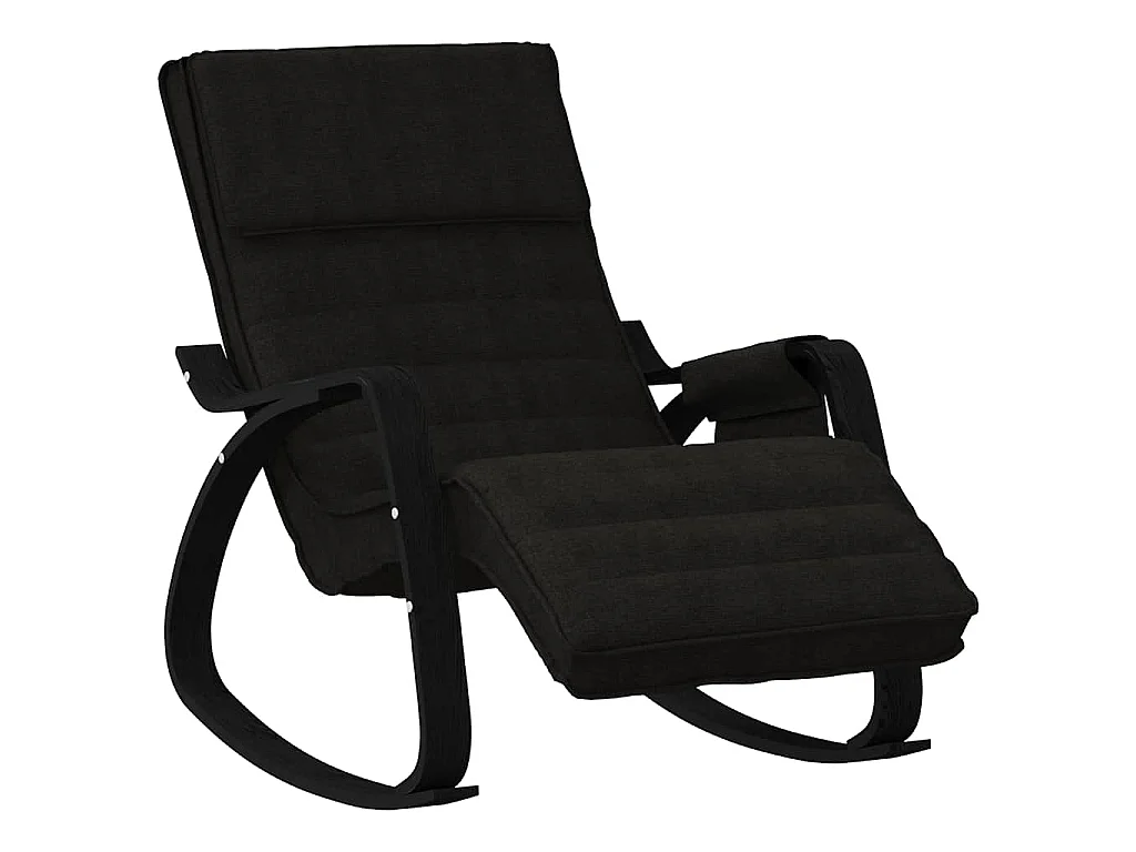 Schommelstoel stof zwart