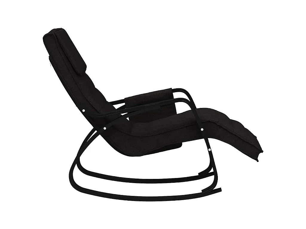 Schommelstoel stof zwart