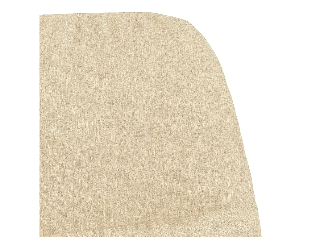 Silla mecedora con reposapiés tela blanco crema