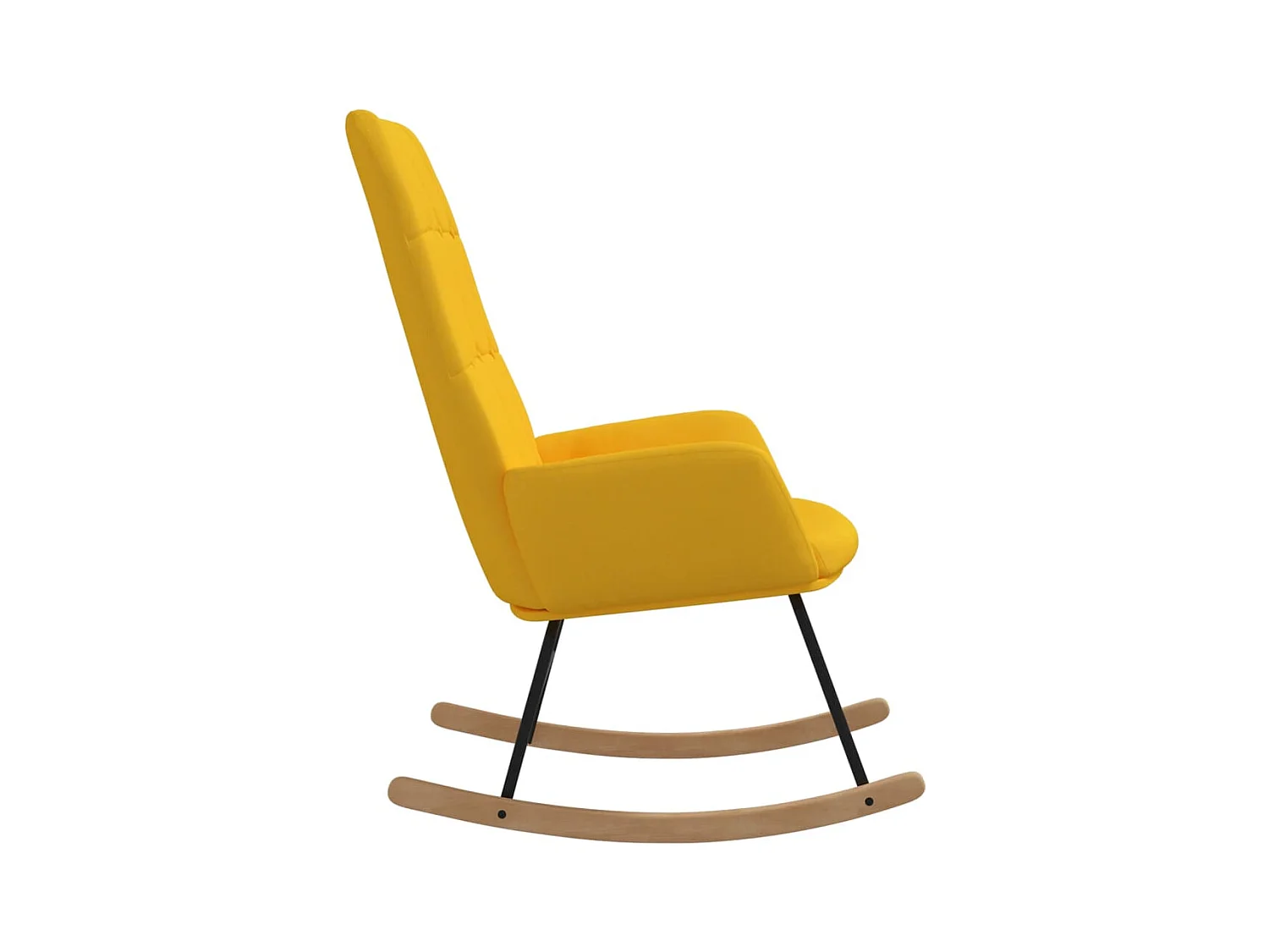 Chaise à bascule Jaune moutarde Tissu