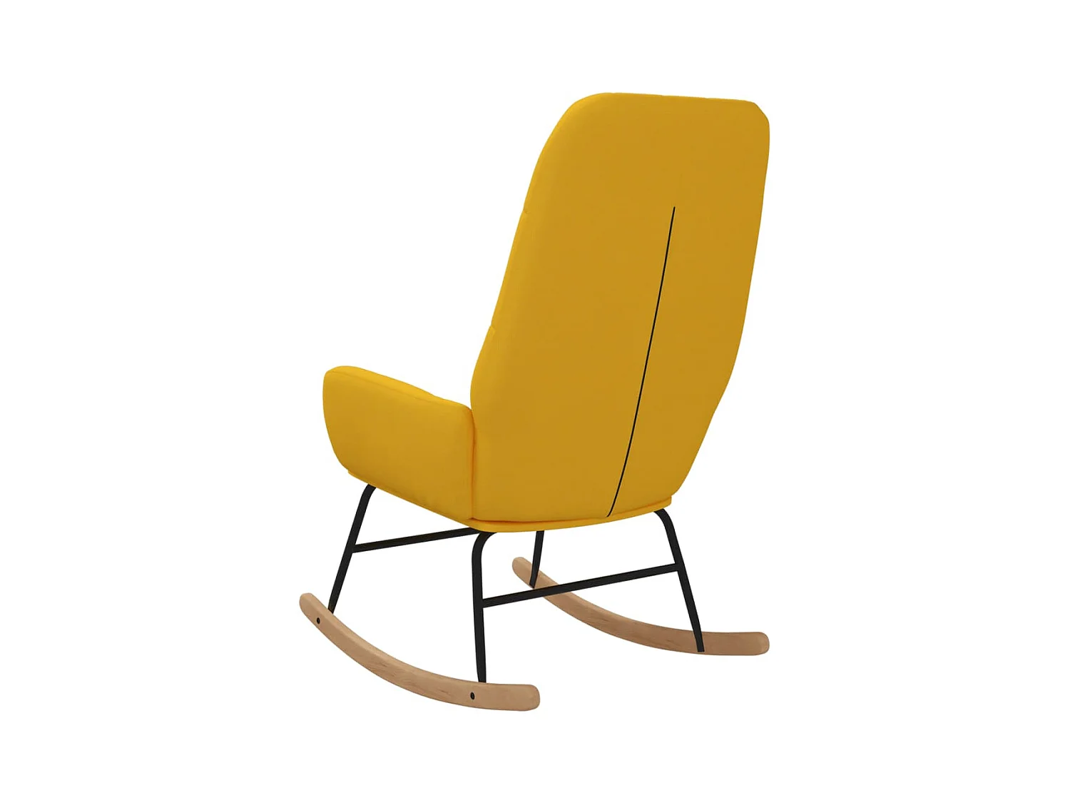 Chaise à bascule Jaune moutarde Tissu