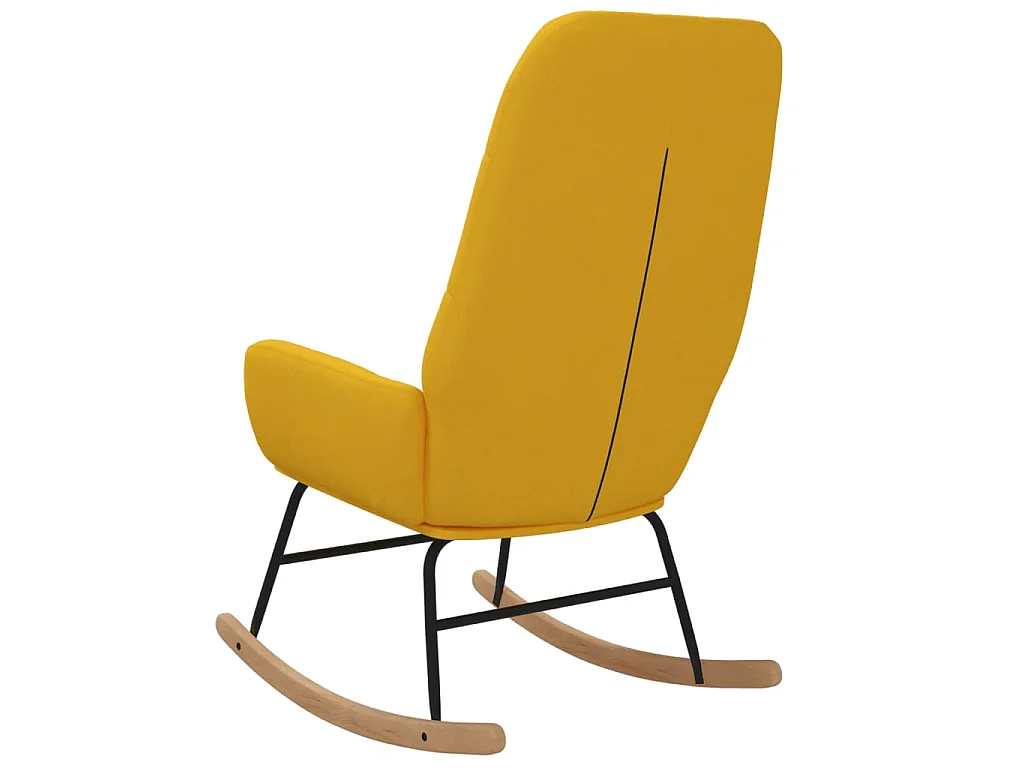 Schommelstoel stof mosterdgeel