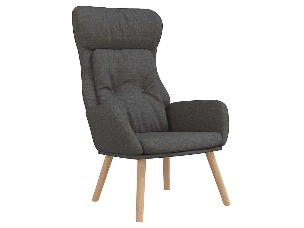Relaxstoel stof donkergrijs