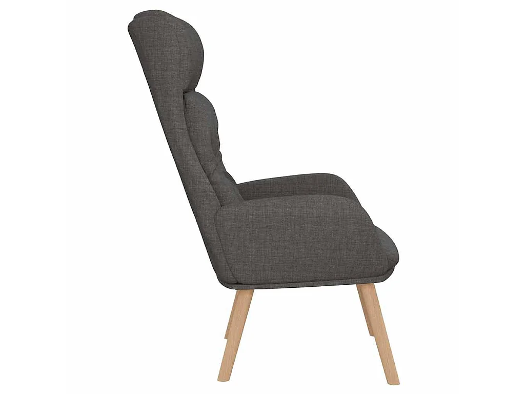 Relaxstoel stof donkergrijs
