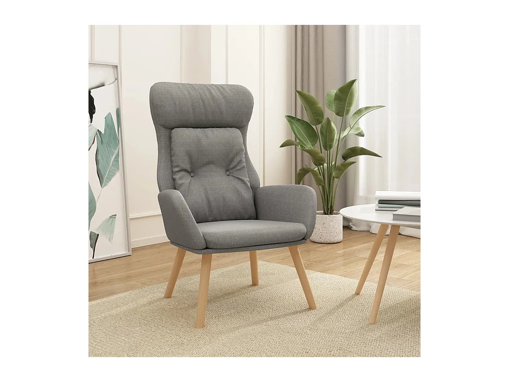 Chaise de relaxation Gris clair Tissu