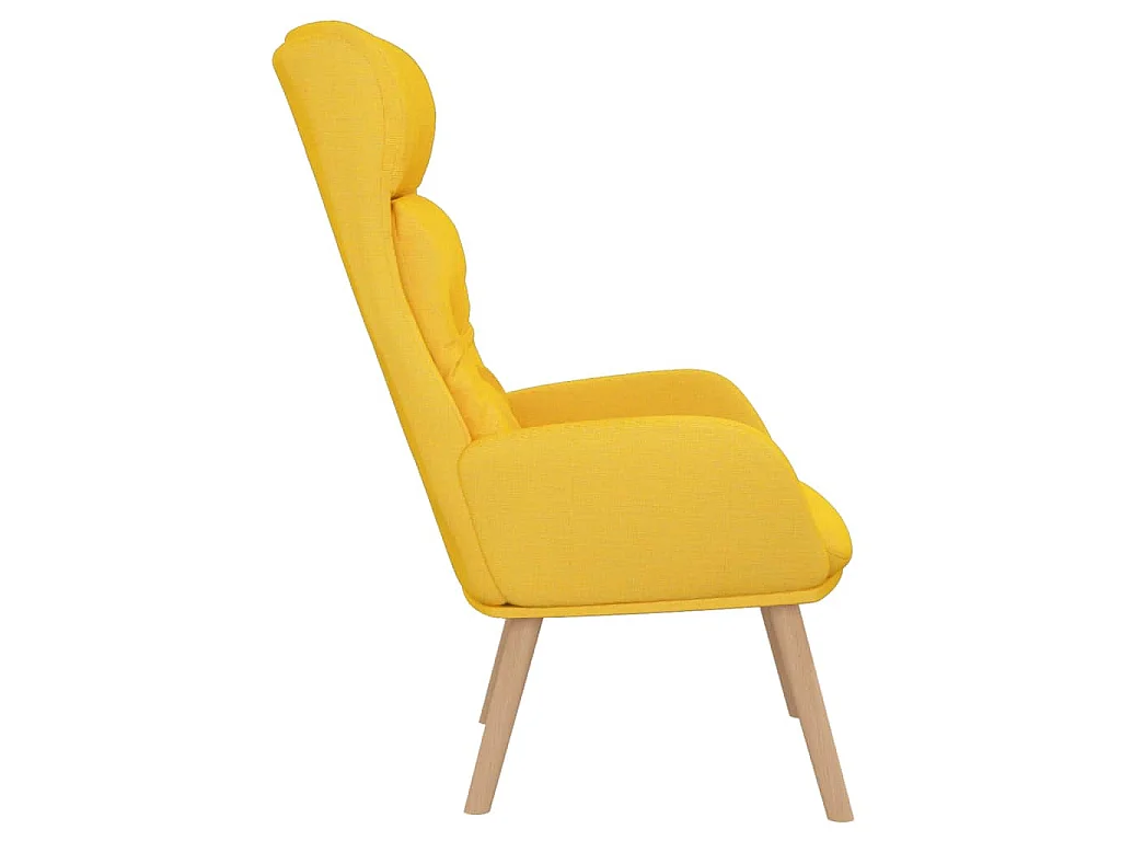 Relaxstoel stof mosterdgeel