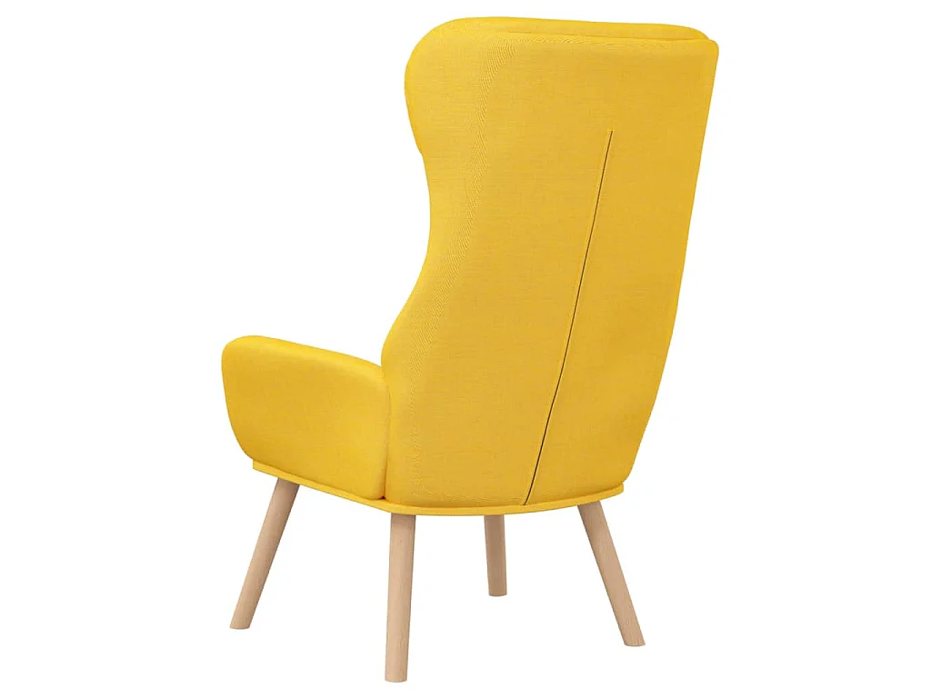 Relaxstoel stof mosterdgeel