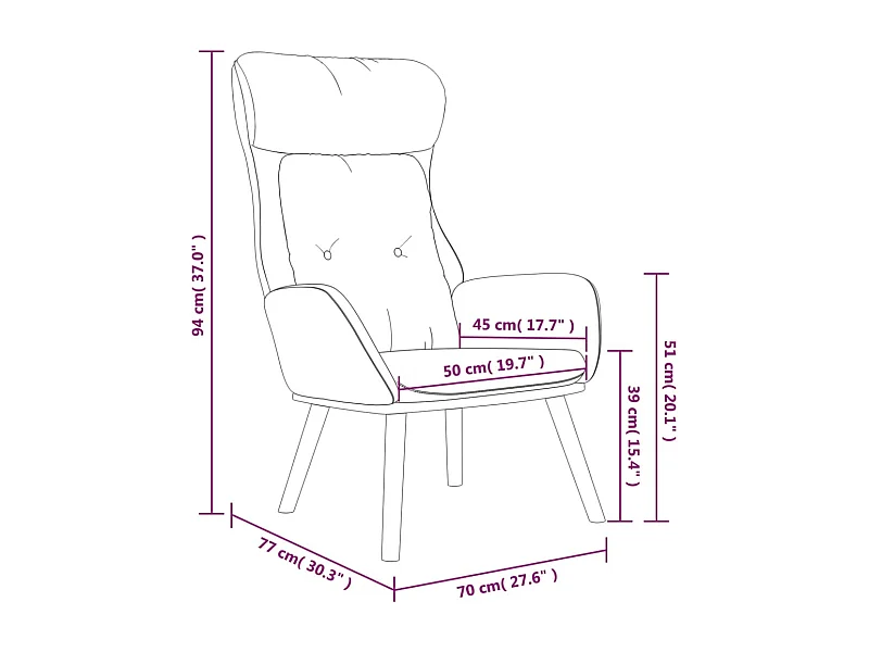 Chaise de relaxation Jaune moutarde Tissu