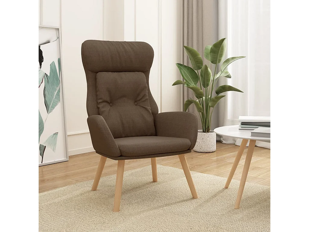 Relaxstoel stof bruin